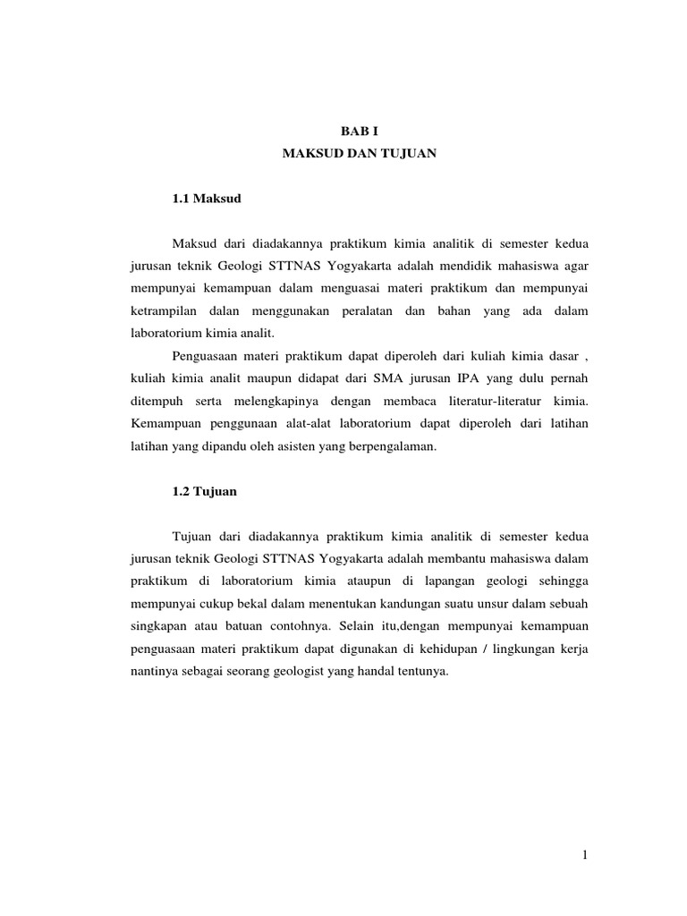 Praktikum Kimia Analitik untuk Geologi | PDF