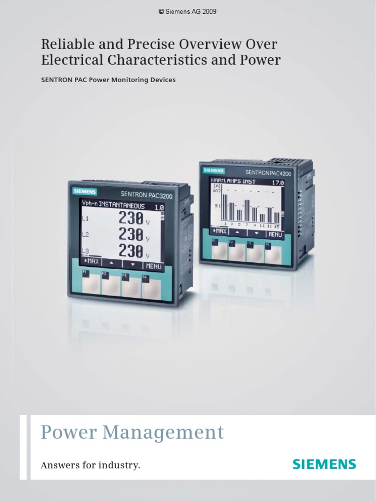 Siemens Pac3200 4200 | PDF | Power Supply | Ac Power
