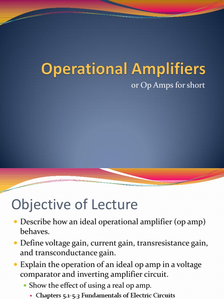 Understanding Operational Amplifiers | PDF | Operational Amplifier ...