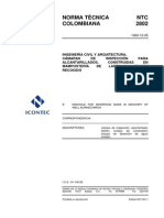 NTC 2802 Cámaras de Inspección para Alcantarillados, Construidas en Mampostería de Ladrillo Tolete Recocido