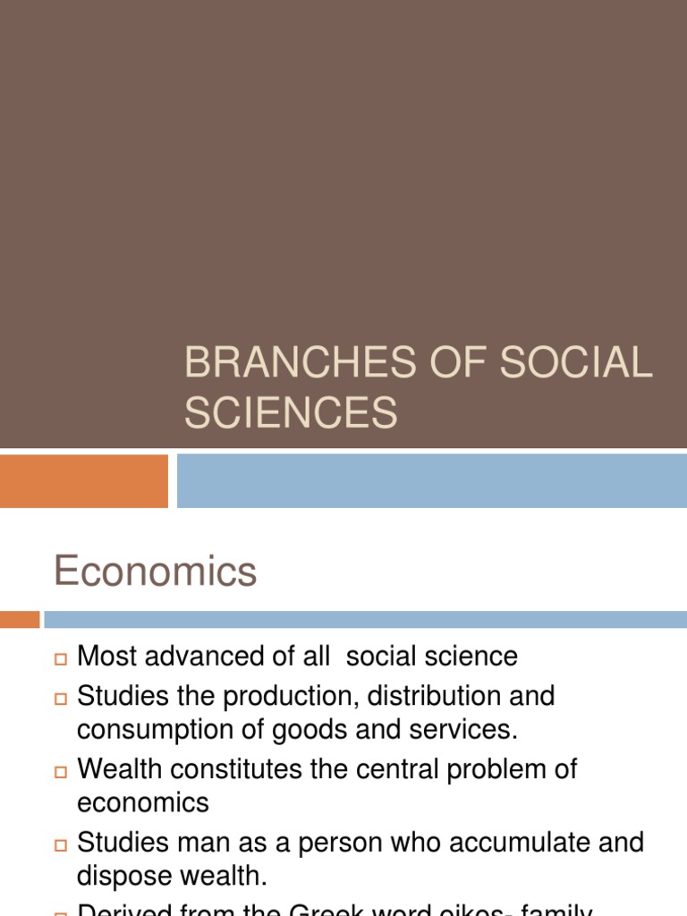 Branches of Social Sciences Social Sciences Psychology & Cognitive