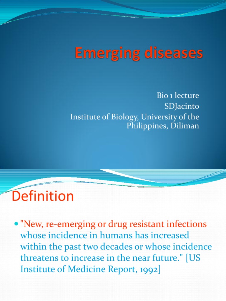 Emerging and Re-emerging Infectious Diseases | PDF | Biological Warfare ...
