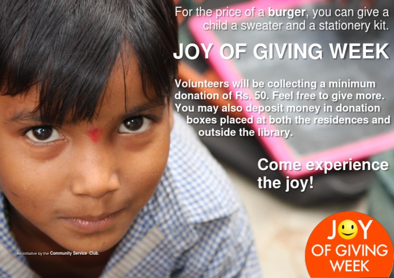Joy of Giving Week Donation Drive | PDF