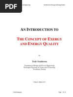 The Concept of Exergy and Energy Quality - Truls Gundersen