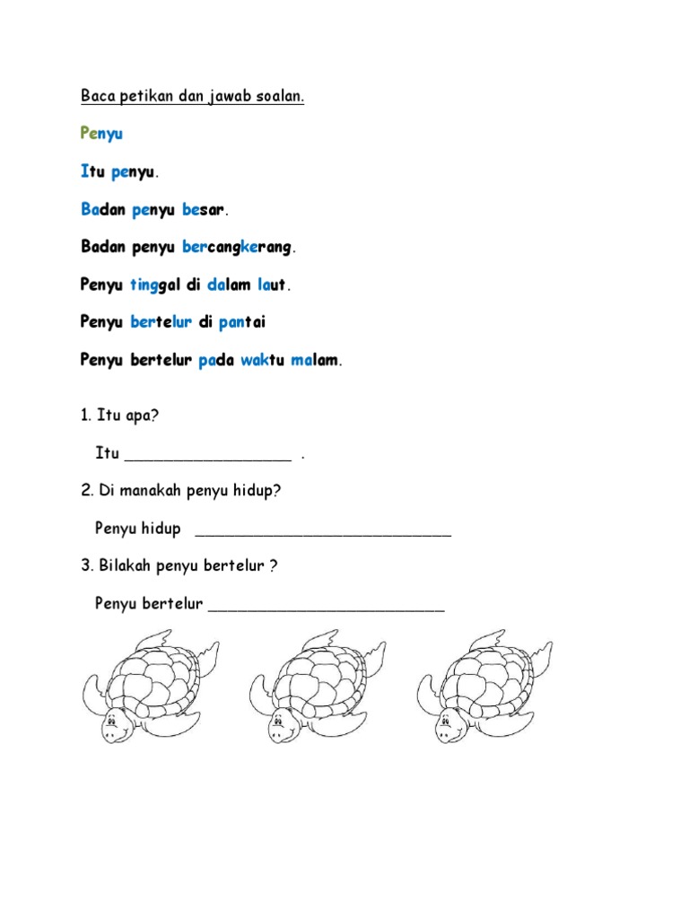 Baca Petikan Dan Jawab Soalan Tahun 1