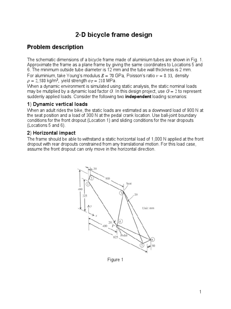 Bicycle Frame Design PDF Sensitivity Analysis Buckling