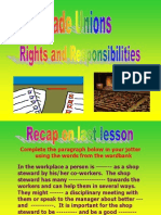 5. Rights and Responsibilities of trade union