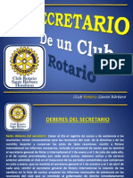 Secretario de Un Club Rotario