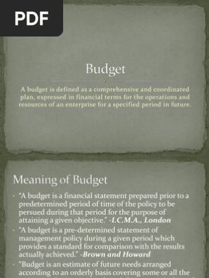 Budget