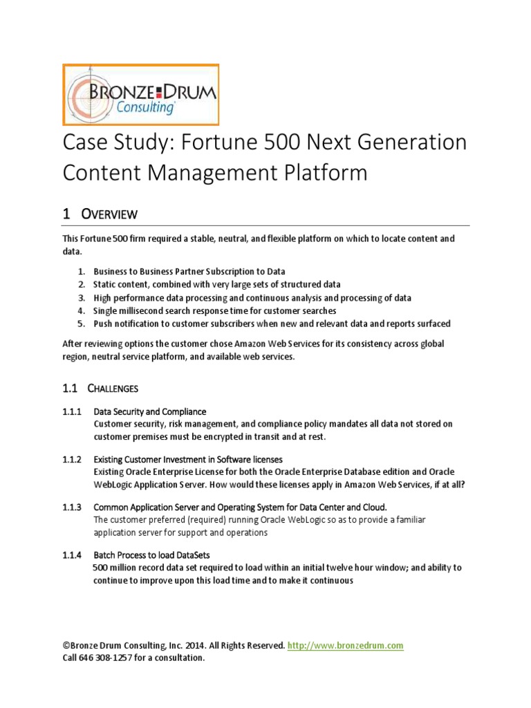 Bronze Drum Case Study Next Generation Content Management Platform ...