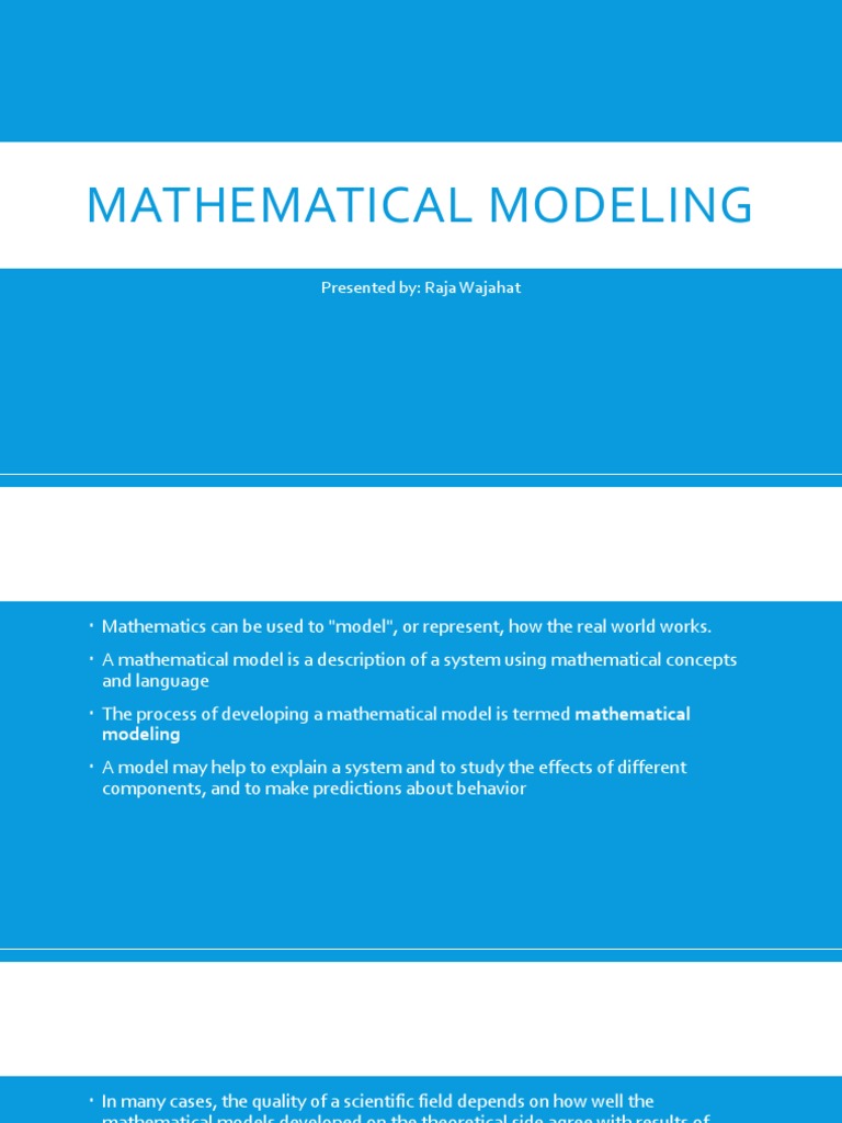 Mathematical Modeling | PDF | Mathematical Model | Nonlinear System
