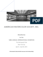 American Watercolor Society, Inc.: Prospectus For The 148Th Annual International Exhibition