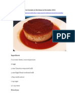 Flan de Queso Recipe From Tres Carnales at Christmas in November 2014