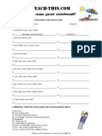 How Was Your Weekend?: 1. Asking Questions - Put The Words in The Correct Order