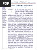 A Dimensão Estética Das Desigualdades Sociais Modernas