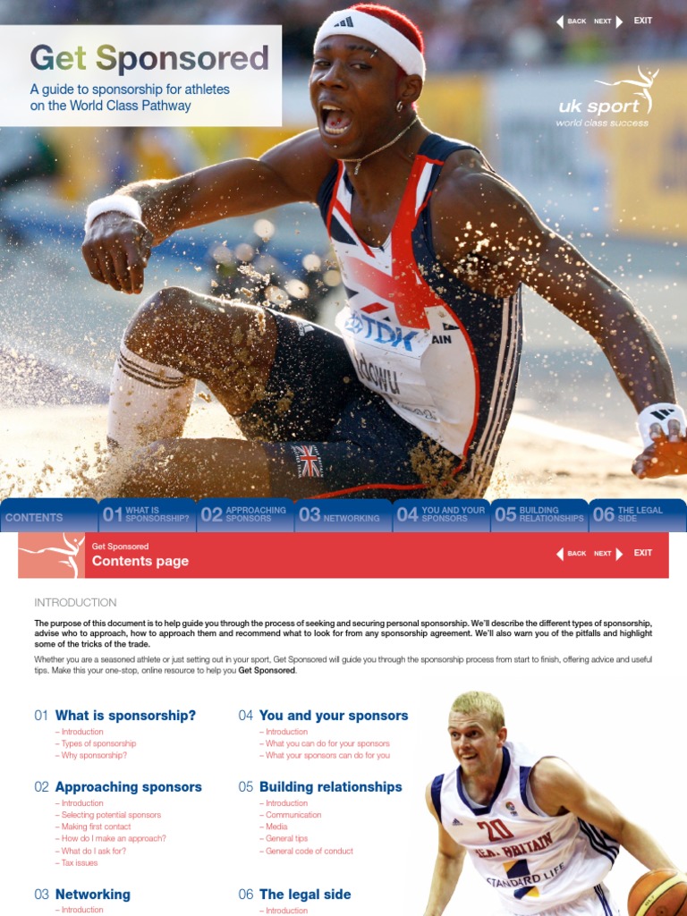 Athlete Sponsorship Guide PDF Sponsor Sports