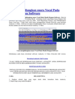Cara Menghilangkan Suara Vocal Pada Musik Dengan Software
