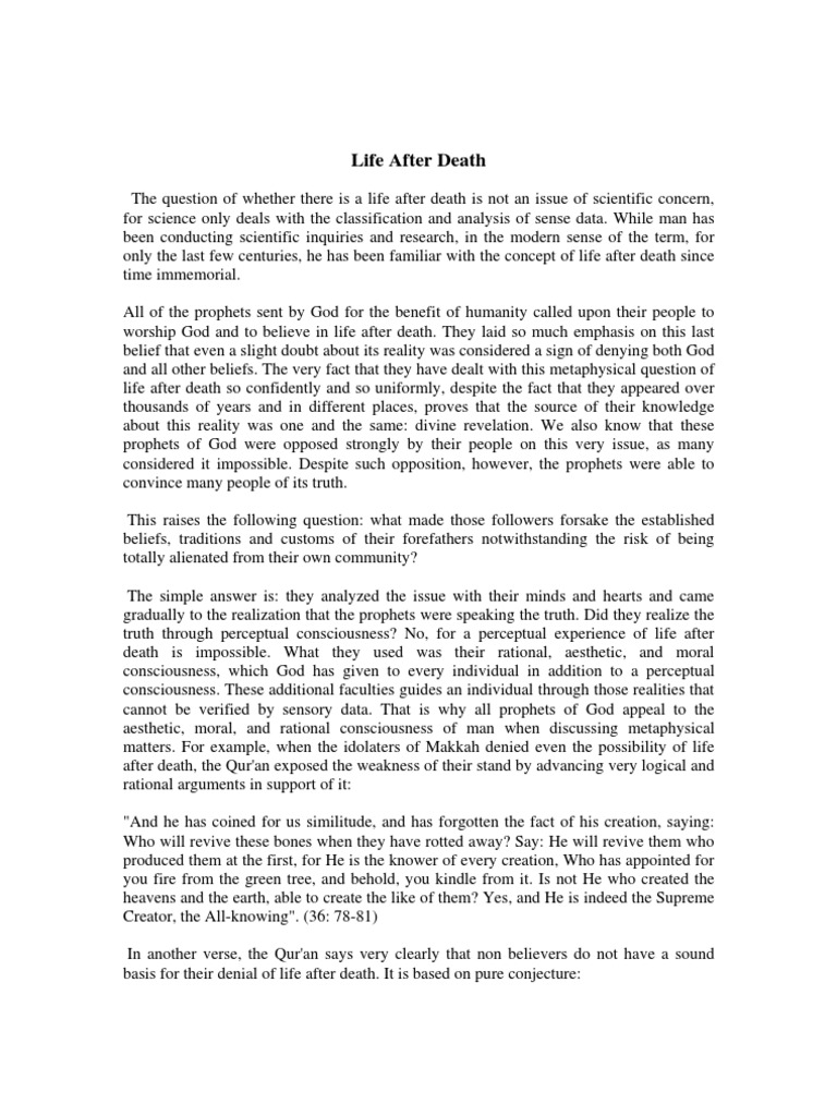 Life After Death | PDF