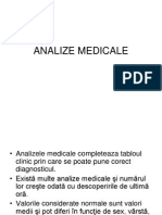 ANALIZE MEDICALE