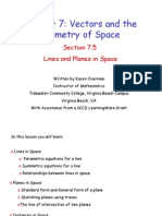 7.5lines and Planes in Space