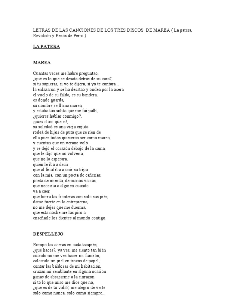 Letras de Las Canciones de Los Tres Discos | PDF | Naturaleza