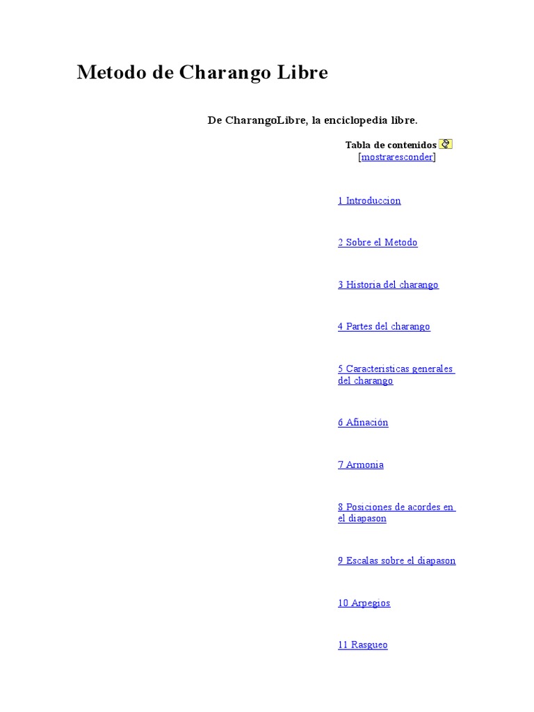 Metodo De Charango Pdf Acorde Música Guitarras