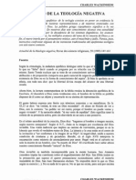 Actualidad de La Teologia Negativa PDF