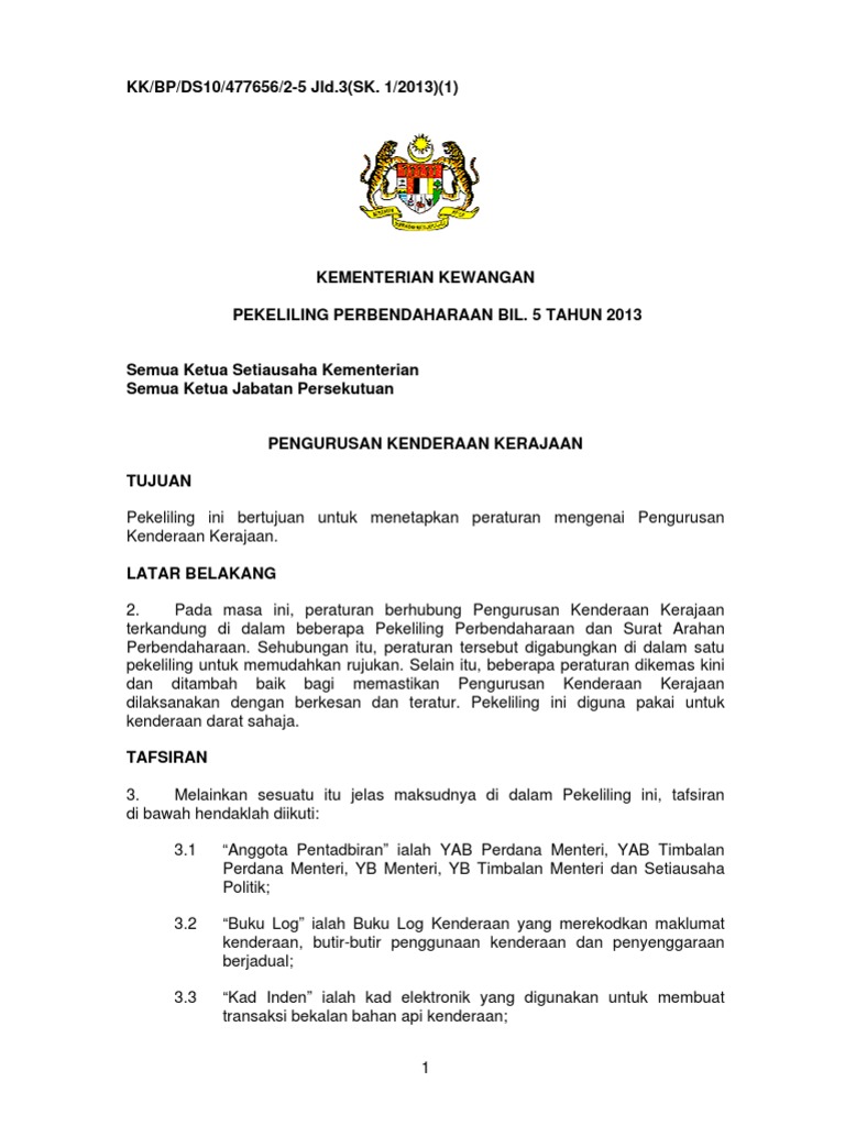 Pekeliling Kenderaan  PDF