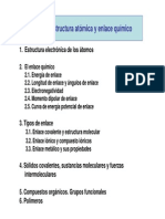 Estructura atómica y tipos de enlace químico