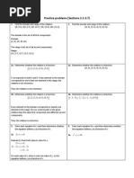 Practice Problems Section 2.1-2.7