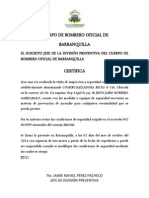 Certificado de Bomberos Legal