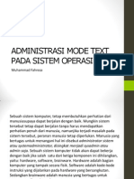 Administrasi Mode Text Pada Sistem Operasi