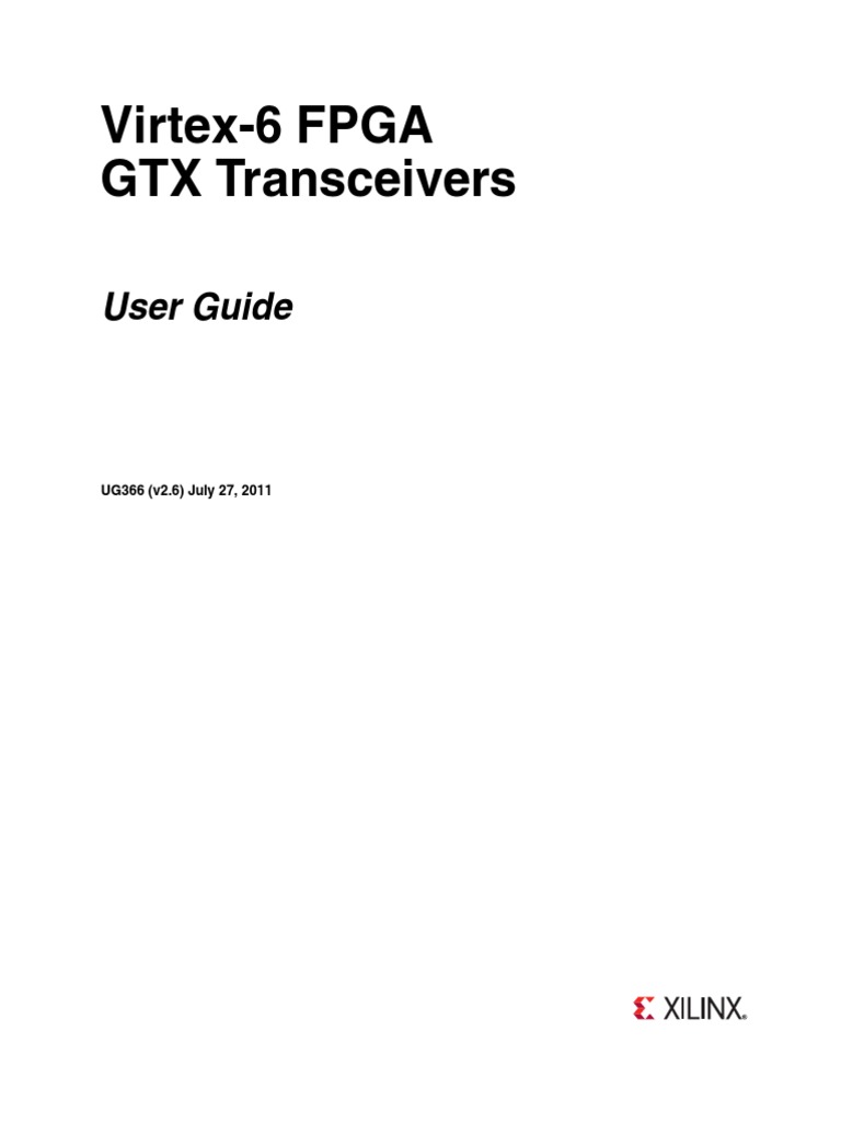 Xilinx Virtex 6 Transceiver User Guide PDF Field Programmable Gate