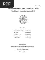 Download Penetapan Kadar Sulfat dalam Larutan K2SO4 Secara Turbidimeter dengan Alat Spektronik 20 by Anggie Puspita SN246321950 doc pdf