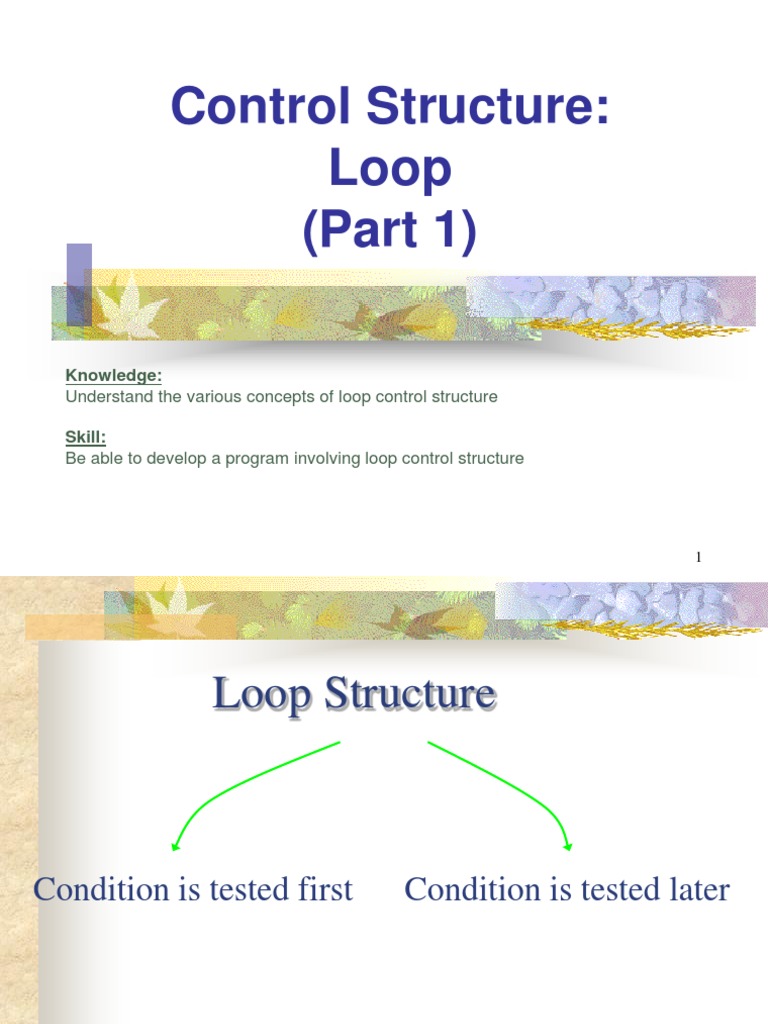 Slide 08a - Control Structure - Loop | PDF | Control Flow | Teaching ...