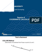 Session 6 Coordinate Calculation: Course: S0663 - Land Surveying Year: 2007