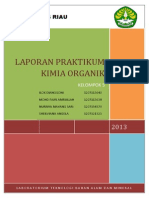 Laporan Praktikum Kimia Organik: Universitas Riau