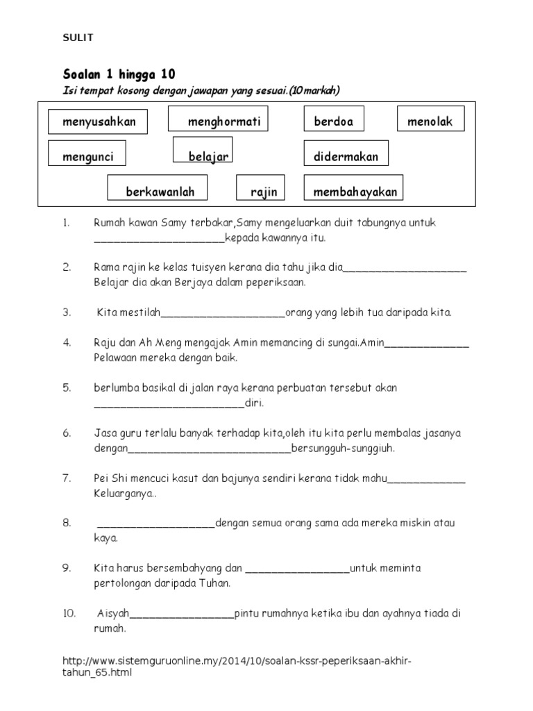 Pendidikan Moral Tahun 3 KSSR