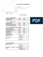 EVALUARE LOGOPEDICĂ - Docx BN PDF
