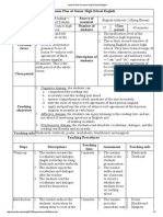 Lesson Plan of Junior High School English