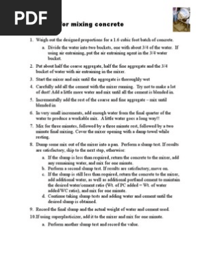 Printable Concrete Procedures