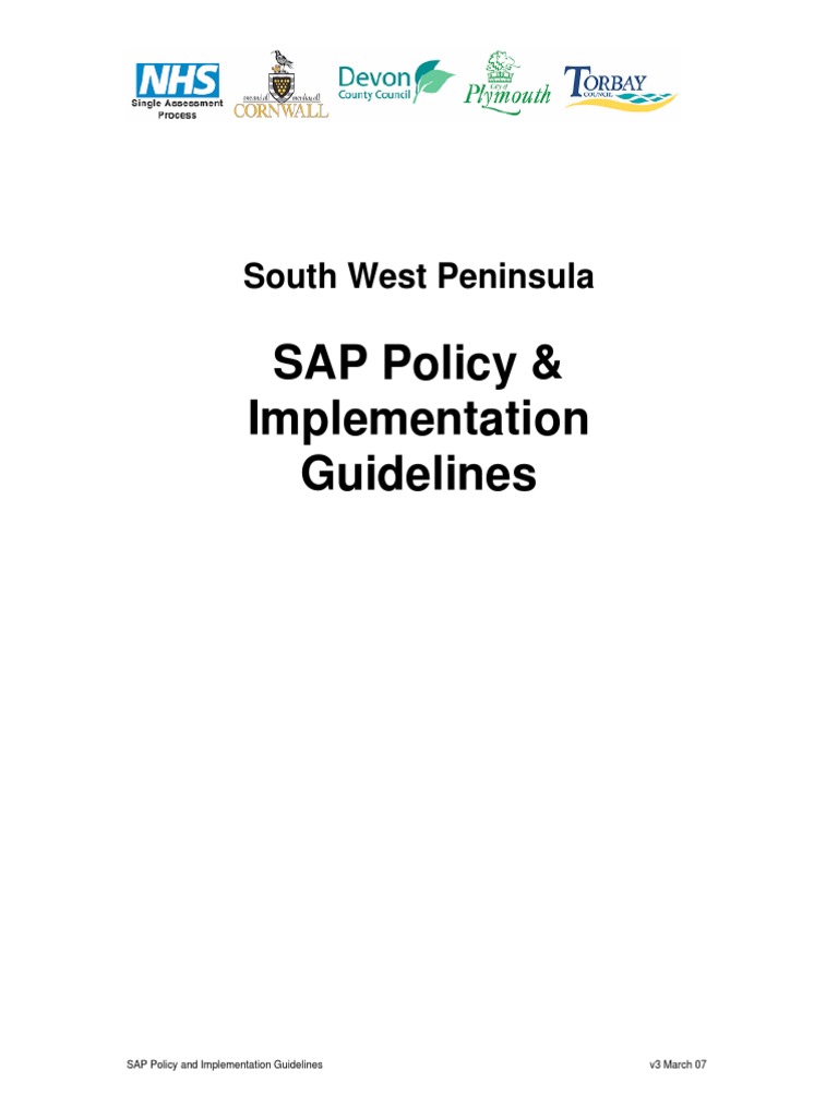 SAP Policy Implementation Guidelines | PDF | National Health Service ...