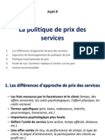 Sujet Ix-l'Etablissement de Prix Des Services