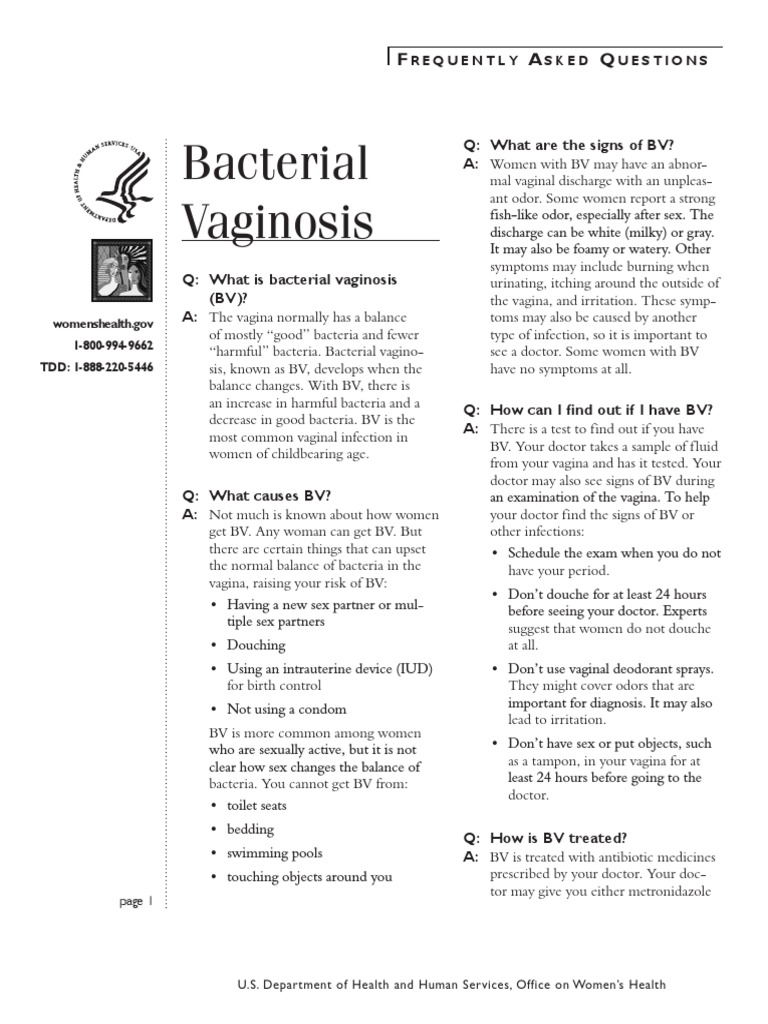 Bacterial Vaginosis | Sexually Transmitted Infection | Oral Sex