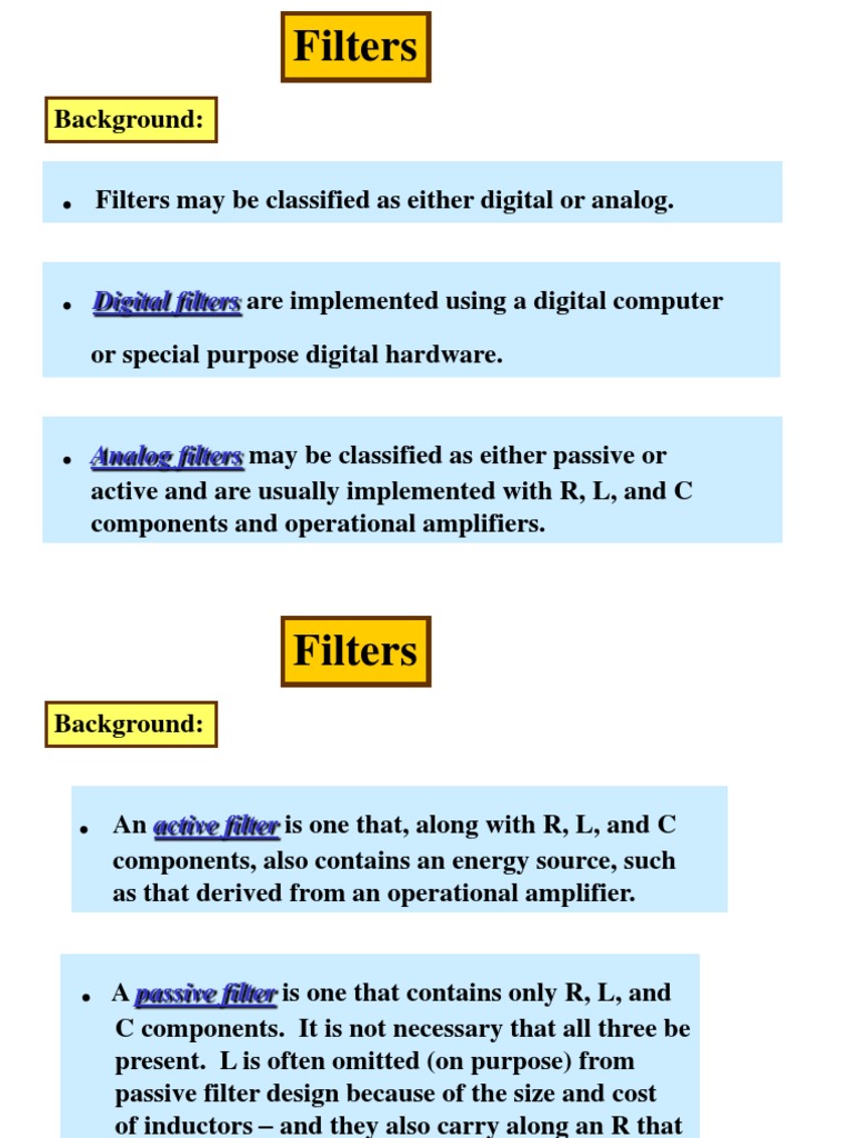 Introduction To Filters | PDF | Low Pass Filter | Electrical Circuits