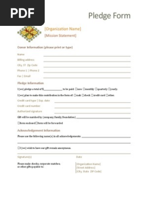 Pledge Form
