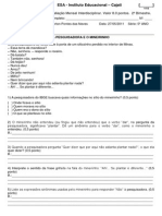 Avaliação INTERDISCIPLINAR - 5º Ano - 2º Bimestre - Mensal.docx