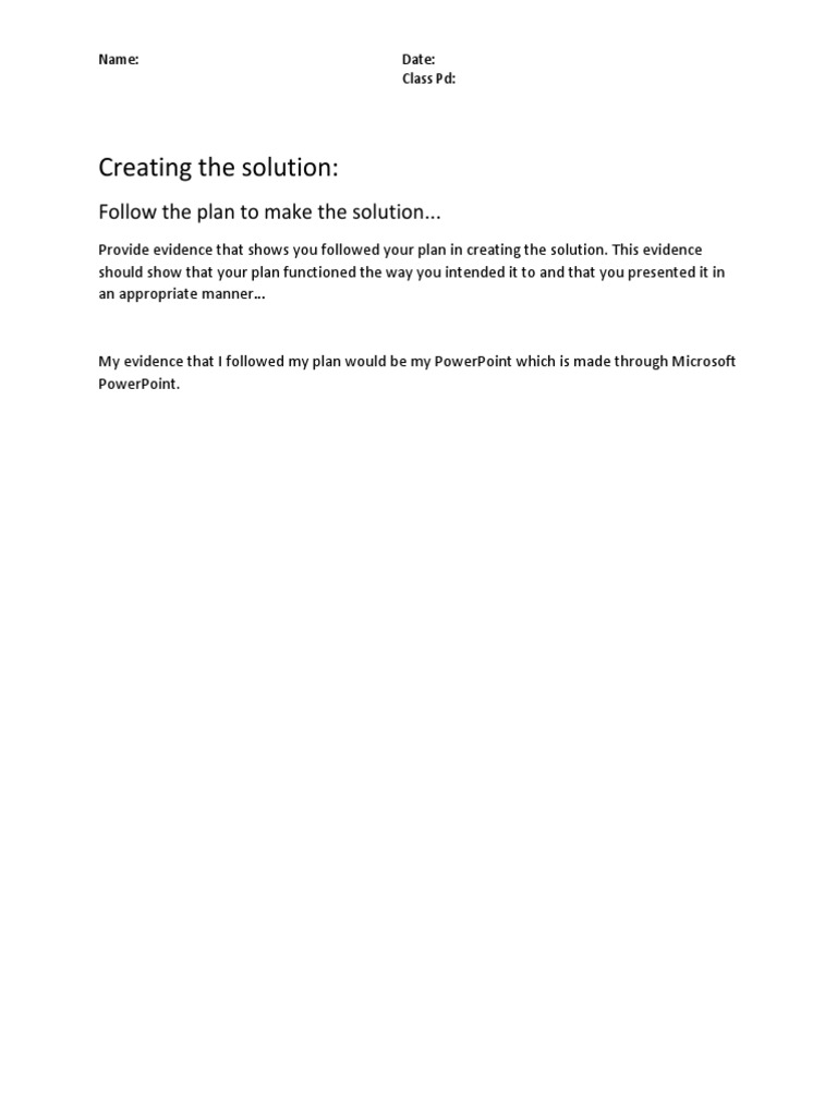 Student Project Plan Guide | PDF