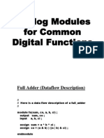 Verilog Modules For Common Digital Functions