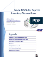 MSCA for Express Inventory Transactions